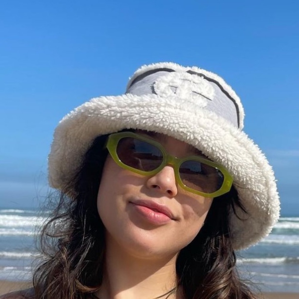 Telfar Gray and Cream Bucket Hat